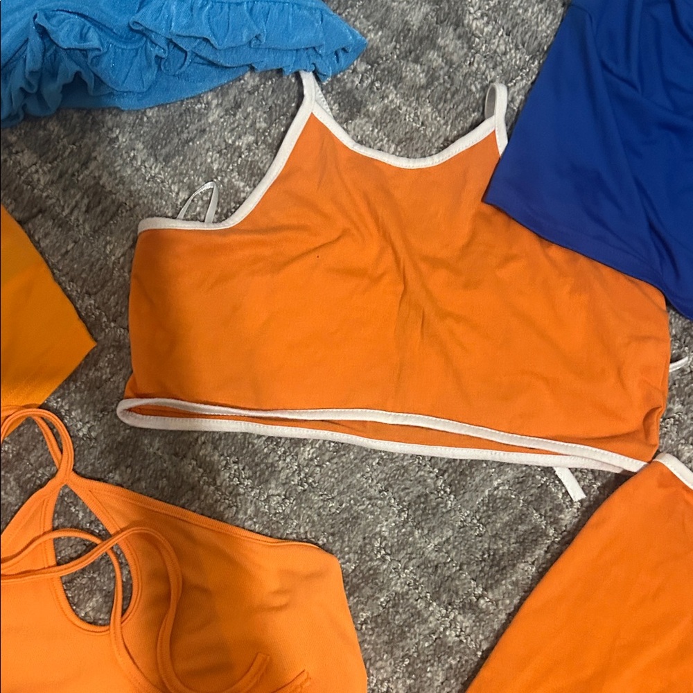 UF Gators Orange & Blue Mixed top lot  - small- Bold Colorblock Pieces - Picture 6 of 7